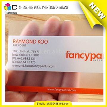 Hot Stamping clear presentation card